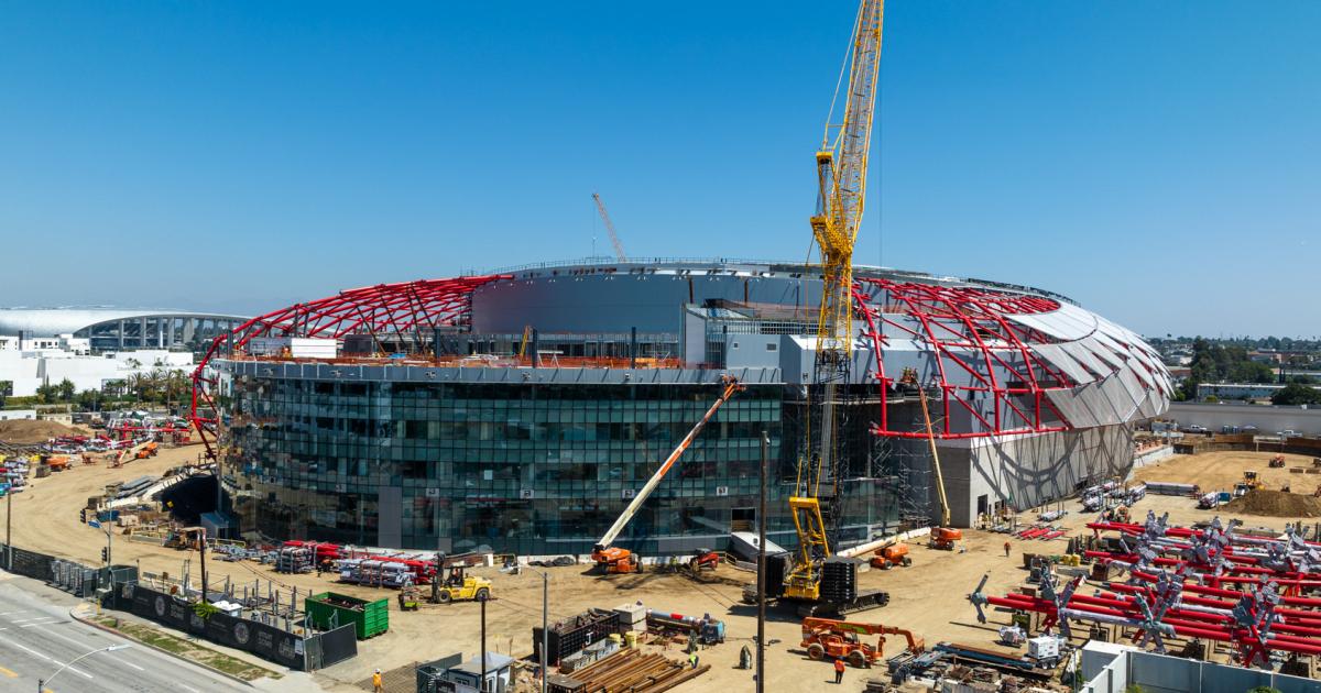 Intuit Dome's exterior takes shape in Inglewood Urbanize LA